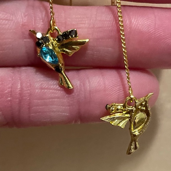 Humming Bird Drop Earrings - Picture 3 of 4